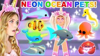 ALL THE *NEON* OCEAN PETS IN ADOPT ME! (ROBLOX)