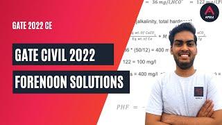 GATE 2022 Civil Engineering Paper Solution | Forenoon Session - APSEd