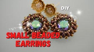 Small beaded earrings with your own hands. DIY