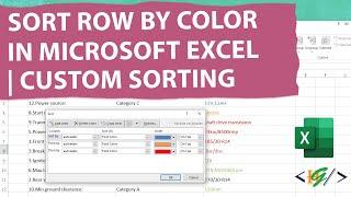 How to Sort By Font Color in Microsoft Excel | Custom Sorting | Row