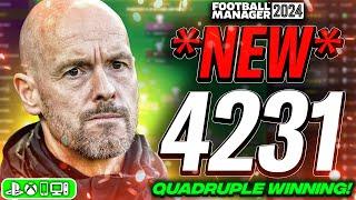 *NEW* MUST USE 4231 FM24 Tactic! | Quadruple WON! | Best FM24 Tactics