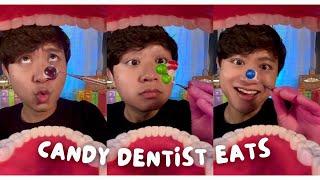 Dentist eats candy from your teeth  ASMR