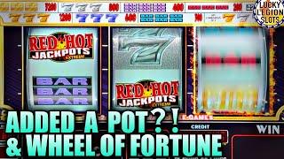 They Added a Pot  RED HOT JACKPOTS EXTREME & WHEEL of FORTUNE 3 Reel Mechanical Slot Machines