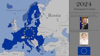 The History of the European Union with Flags: Every Year