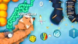 OMG SNAKE SCOOPS GETS FABULOUS SCORE BALL POINT  EPIC SNAKEIO GAMEPLAY #snakeio #games #gaming