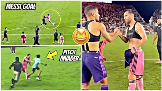 All Crowd Angles of MESSI Goal & Humble Reaction to Pitch Invader vs Charlotte FC