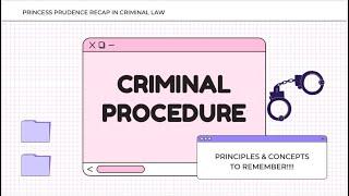 CONCEPTS TO REMEMBER IN CRIMINAL LAW!