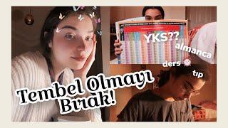 Tembel Olmayı Bıraktım! • Evde Verimli Bir Gün | Almanca, Ders & Spor (ders çalışma günlüğüm 3)