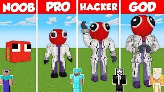 RED STATUE RAINBOW FRIENDS CHALLENGE - Minecraft Battle: NOOB vs PRO vs HACKER vs GOD / Animation