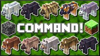 Minecraft - How To Summon All 9 Wolf Variants (Bedrock/Java)