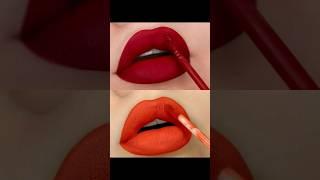 red vs orange|| lipstick  eye makeup ||dress  etc#trending #youtubeshorts