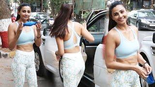 Daisy Shah Flaunt Her ABS,Looks Very Hot & Bold In Gym Outfit Snapped On Bandra Street