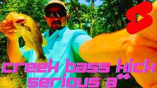 Creek BASS Kicking Serious A** |  #shorts #fishing #catchandrelease