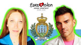 LET'S REACT TO SAN MARINO'S SONG FOR EUROVISION 2025 // GABRY PONTE "TUTTA L'ITALIA"