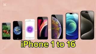 iPhone 1 to 16. #phonespecs #list #specifications