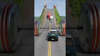 Cars & Cargo Van vs Chained Hydraulic Crush - BeamNG.Drive
