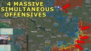 4 Massive Simultaneous Offensives | AFU Capture Important Kursk Settlements