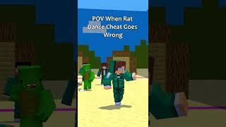 Squidgame Rat Dance Cheat Goes Wrong | JJ and Mikey #maizensisters #minecraft #fyp #funny #ratdance