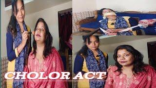 chloro act with concept with makeup artist chloro actwith dupatta #subscribe #youtubevideos funnyact