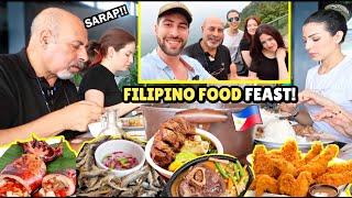 SYRIAN Family Trying FILIPINO FOOD!! (Bonding in Tagaytay) 