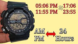 Digital Sport Watch 12 (Am Pm) / 24 Hours Setting | Switch between 22:00 to 10:00 PM