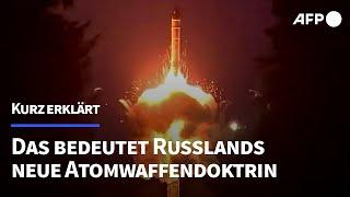 Kurz erklärt: Das bedeutet die neue russische Atomwaffen-Doktrin | AFP