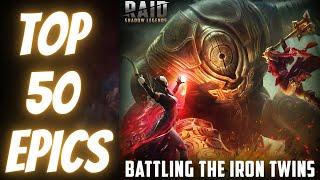 TOP 50 EPICS FOR IRON TWINS | RAID SHADOW LEGENDS