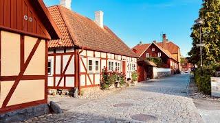 Swedish Small Town Walks: Åhus. Beautiful southern Sweden town. Summer paradise with history. Skåne.