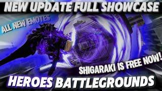 SHIGARAKI IS FREE NOW! - New Update *FULL* Showcase in Roblox Heroes Battlegrounds