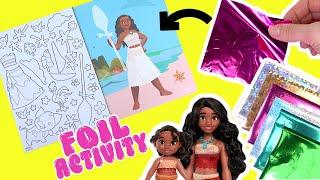 Moana 2 Movie DIY Foil Art Paper Doll Fashion Activity with Dolls