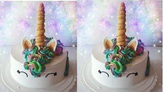 How to make a unicorn cake with whipped cream