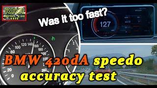 BMW 420dA speedo accuracy test