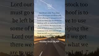 Biblescape ( Exodus 10 : 25 - 26 NIV)