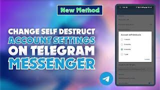 How to Change Self Destruct Account Settings on Telegram Messenger  |  Skill Wave