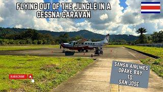 Flying Costa Rica's Sansa Airlines. Drake Bay to San Jose on the Cessna Caravan!