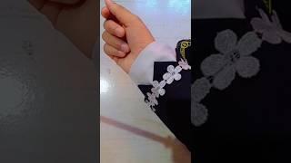 Make This Beautiful Sleave Design With Lace |  #shorts #shortsfeed #ytshorts #sewing