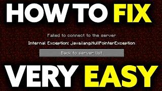 How To Fix Minecraft java.lang.NullPointerException [Very EASY!]