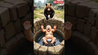 You Won’t Believe How This Bear Saved a Crying Baby! b#shorts