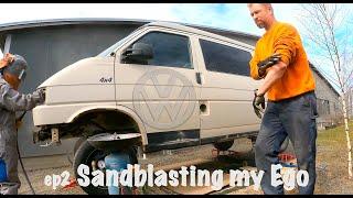 Ultimate VW T4 Transporter Service Guide, Sandblasting VW T4 Transporter.
