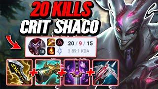 20 Kills Crit Shaco Ranked - Emerald 4 Gameplay [League of Legends] Full Gameplay - Infernal Shaco