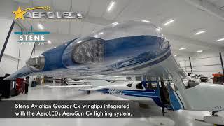 PIREP Stene Aviation Quasar Cx wingtips integrated w/ AeroLEDs AeroSun Cx lighting system for Cessna