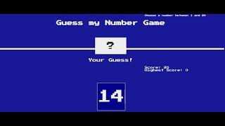 Guess my Number Game using JavaScript