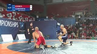 1/4 FS - 88 kg: R. SCHENK (USA) v. W. SCHROEDER (GER)