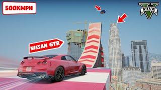 Can i Land on Top with Nissan GTR vs Buggati Chiron in GTA 5