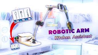 Arduino Robotic Arm opens the Drawer and gives the Cutlery