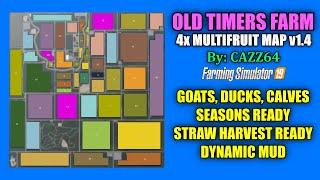 Old Timers Farm 4x Multifruit Map v1.4 "Map Review" Farming Simulator 19