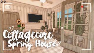 [ bloxburg ]  soft cottagecore spring house ꒰ no gamepass build with tour ꒱