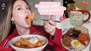 what i eat in a week (during the holidays) 