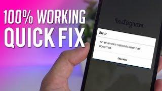 How To Fix Instagram An Unknown Network Error has Occurred - Fix Instagram Login Errors