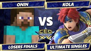 CEO 2025 LOSERS FINALS - Onin (Steve) Vs. Kola (Roy, Cloud) Smash Ultimate - SSBU